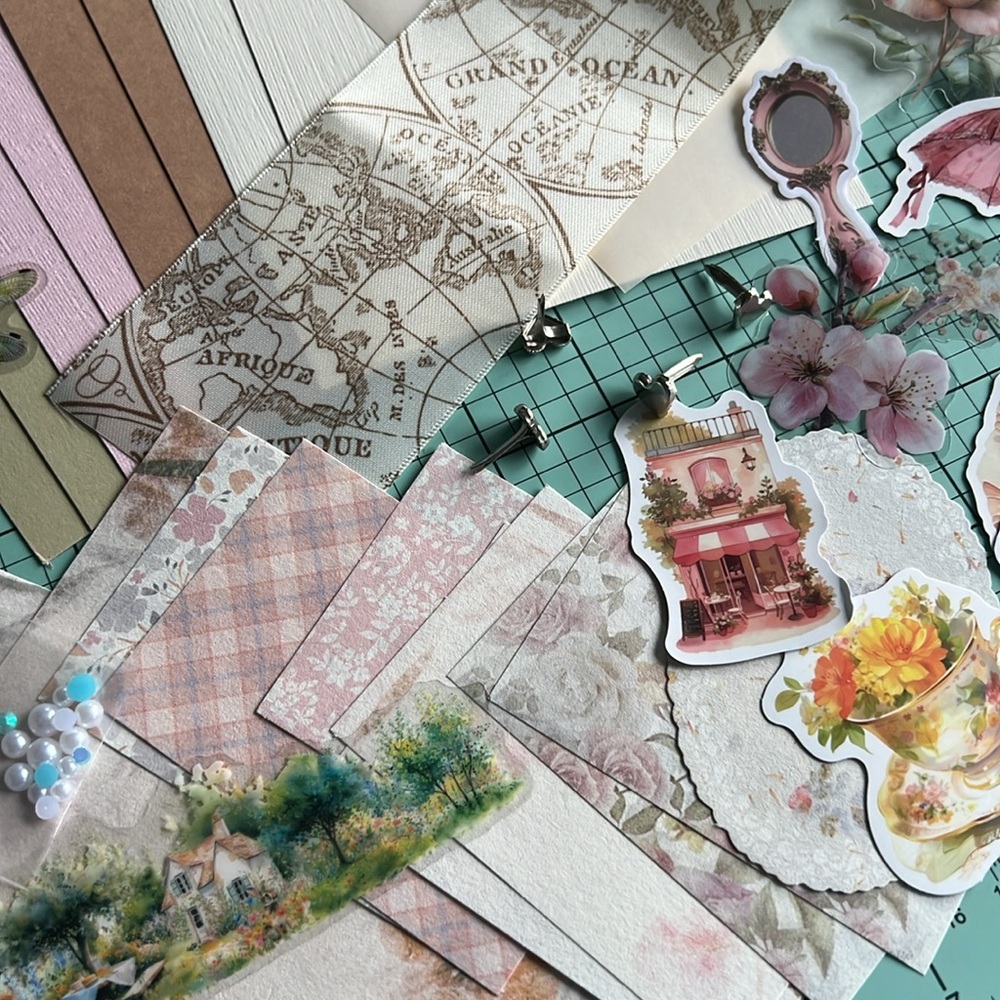 Assorted paper & ephemera for crafts